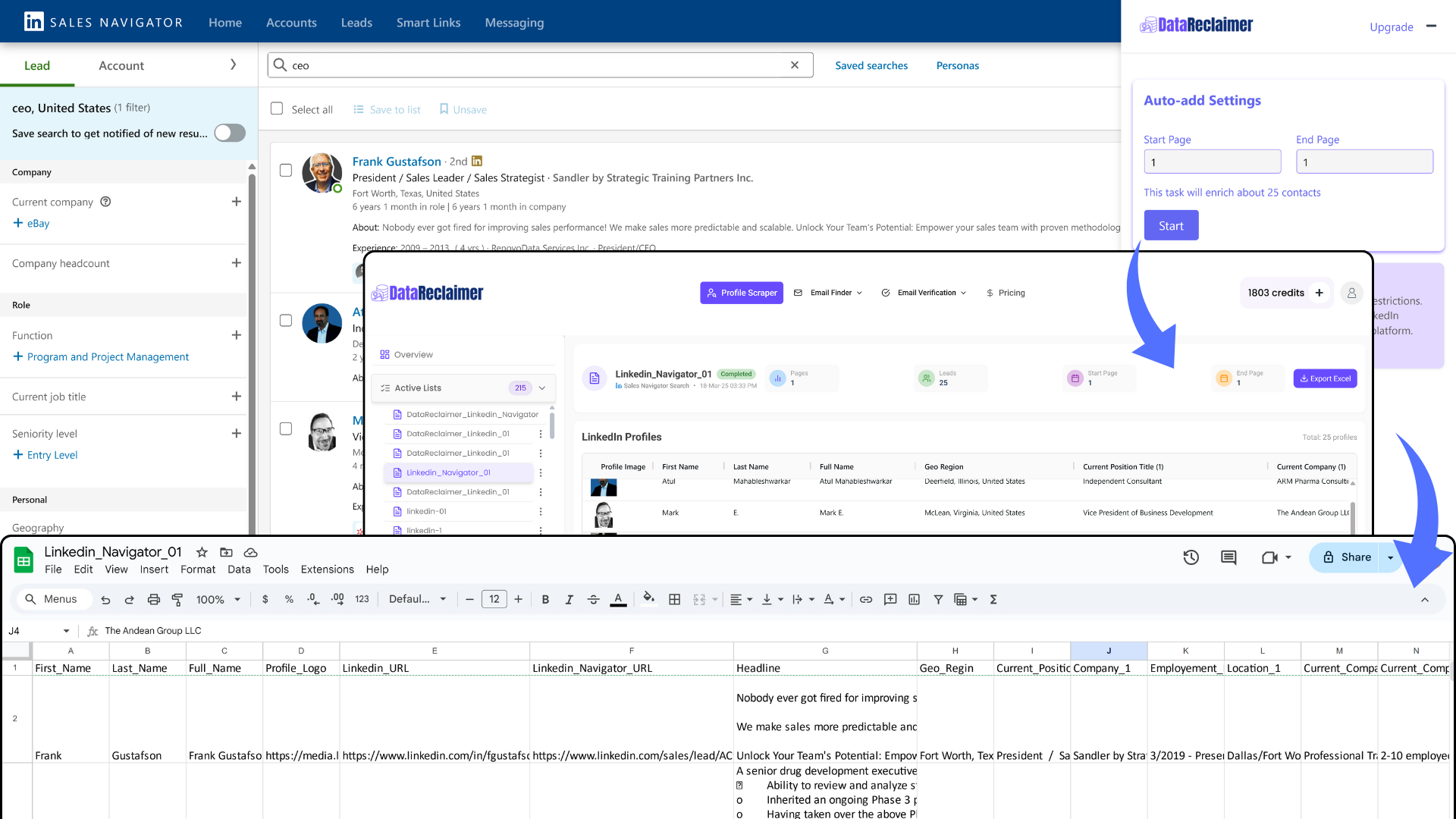 Data Reclaimer Lead generation