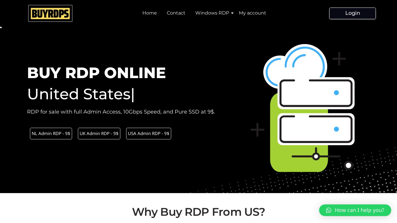 Buyrdps Landing page