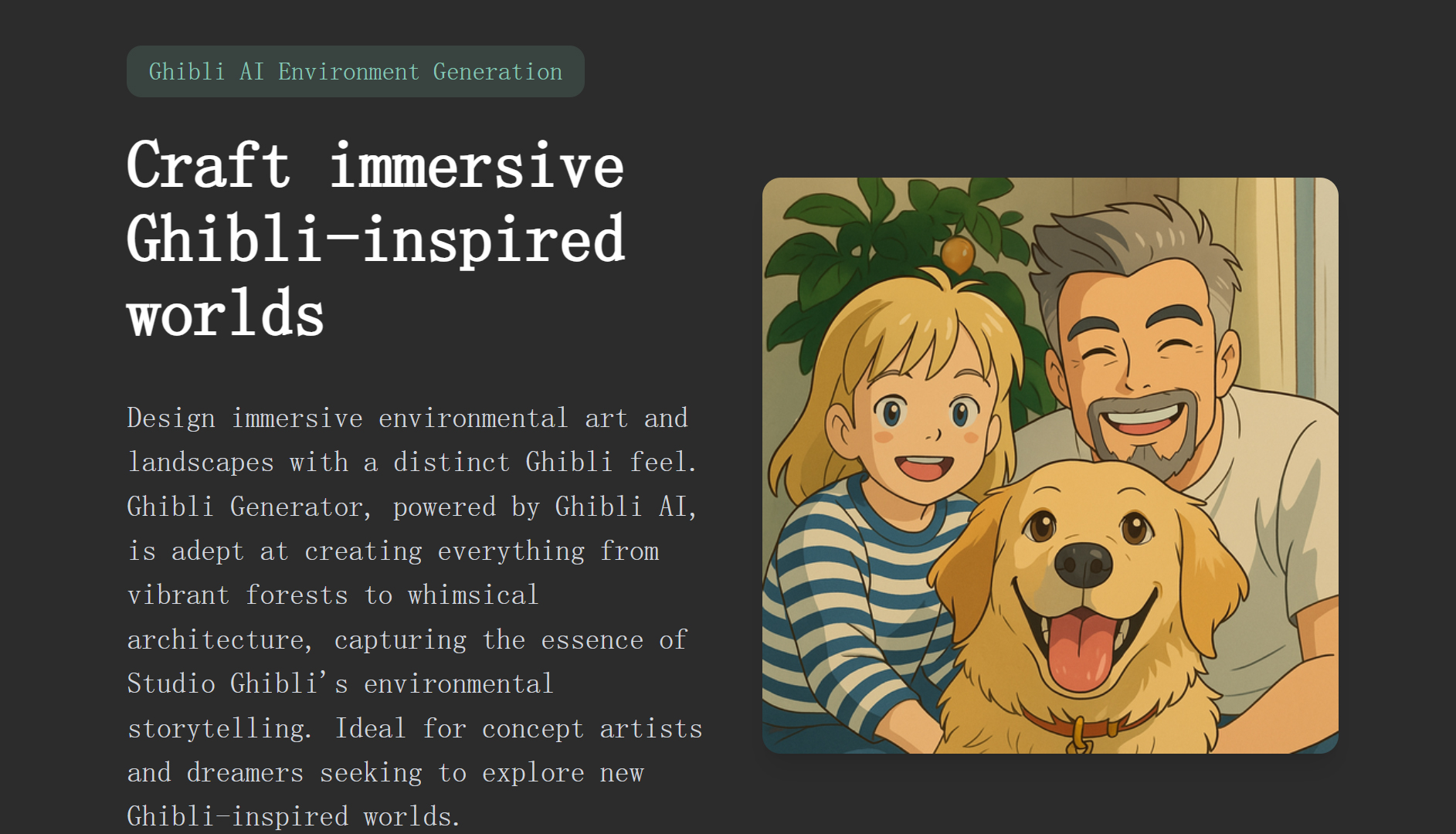 Ghibli-Generator.net Turn your photos into Ghibli works of art
