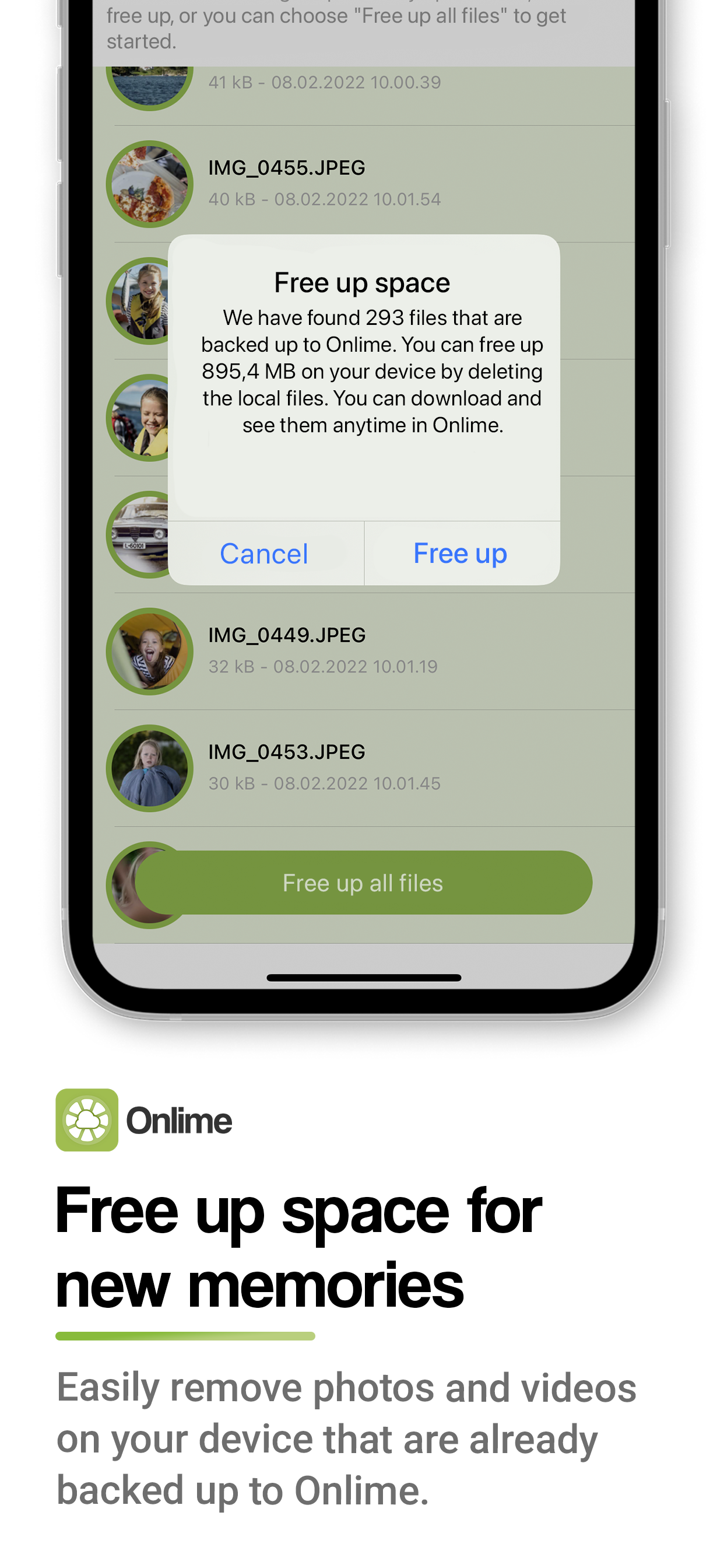 Onlime Free Up Space