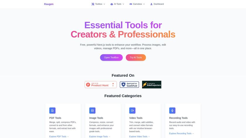 Raugen Landing Page