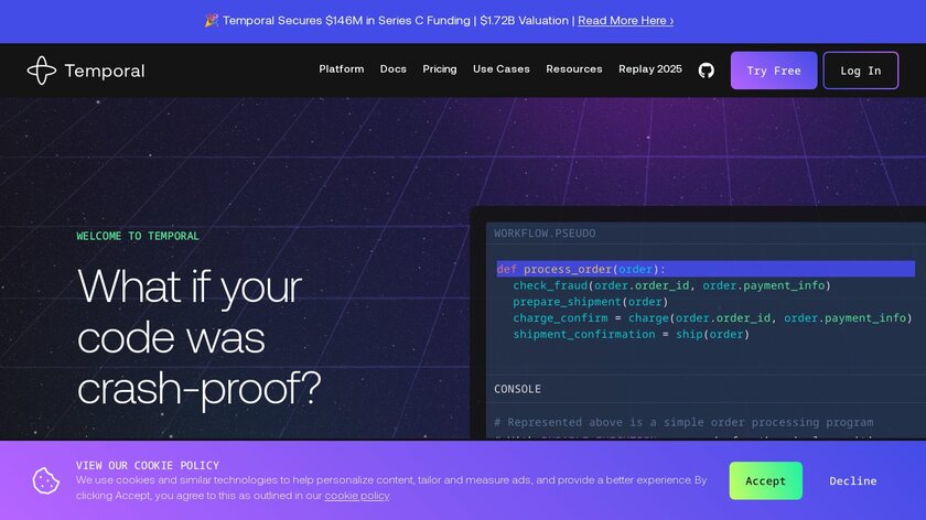 Temporal Landing Page