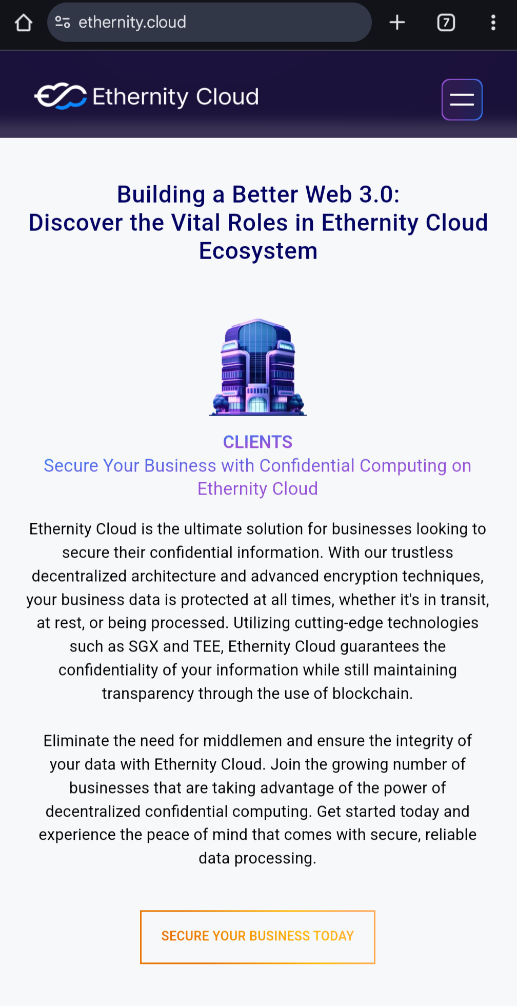 Ethernity Cloud Confidential computing for data confidentiality 