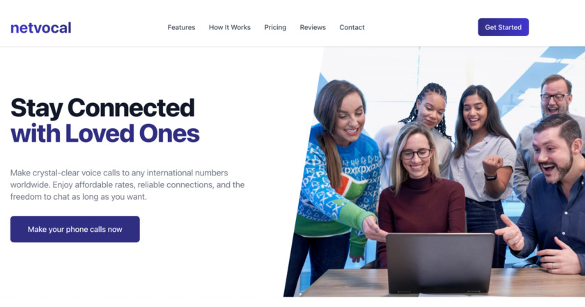 netvocal Landing Page