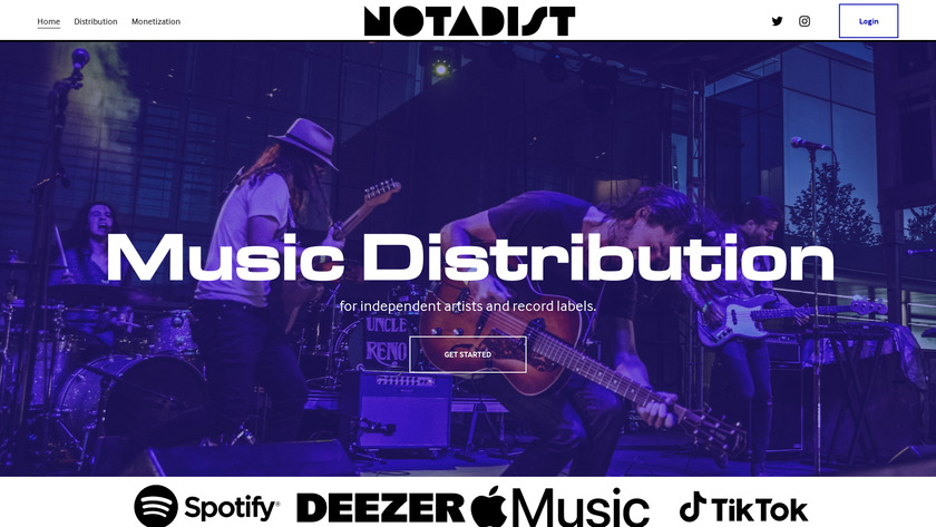 Notadist Landing Page