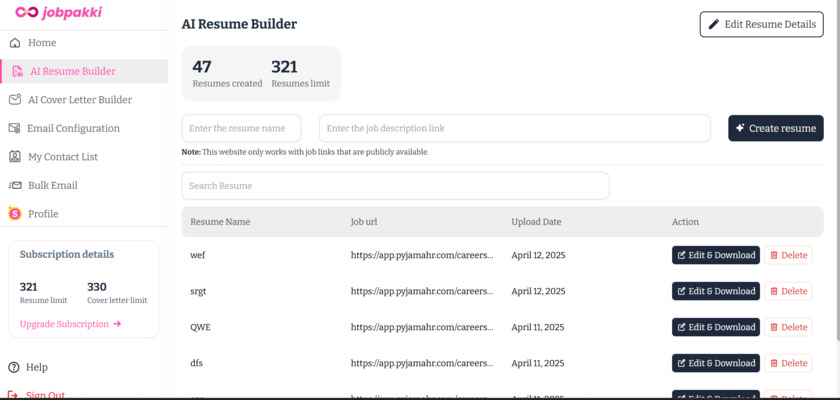 jobpakki Landing Page