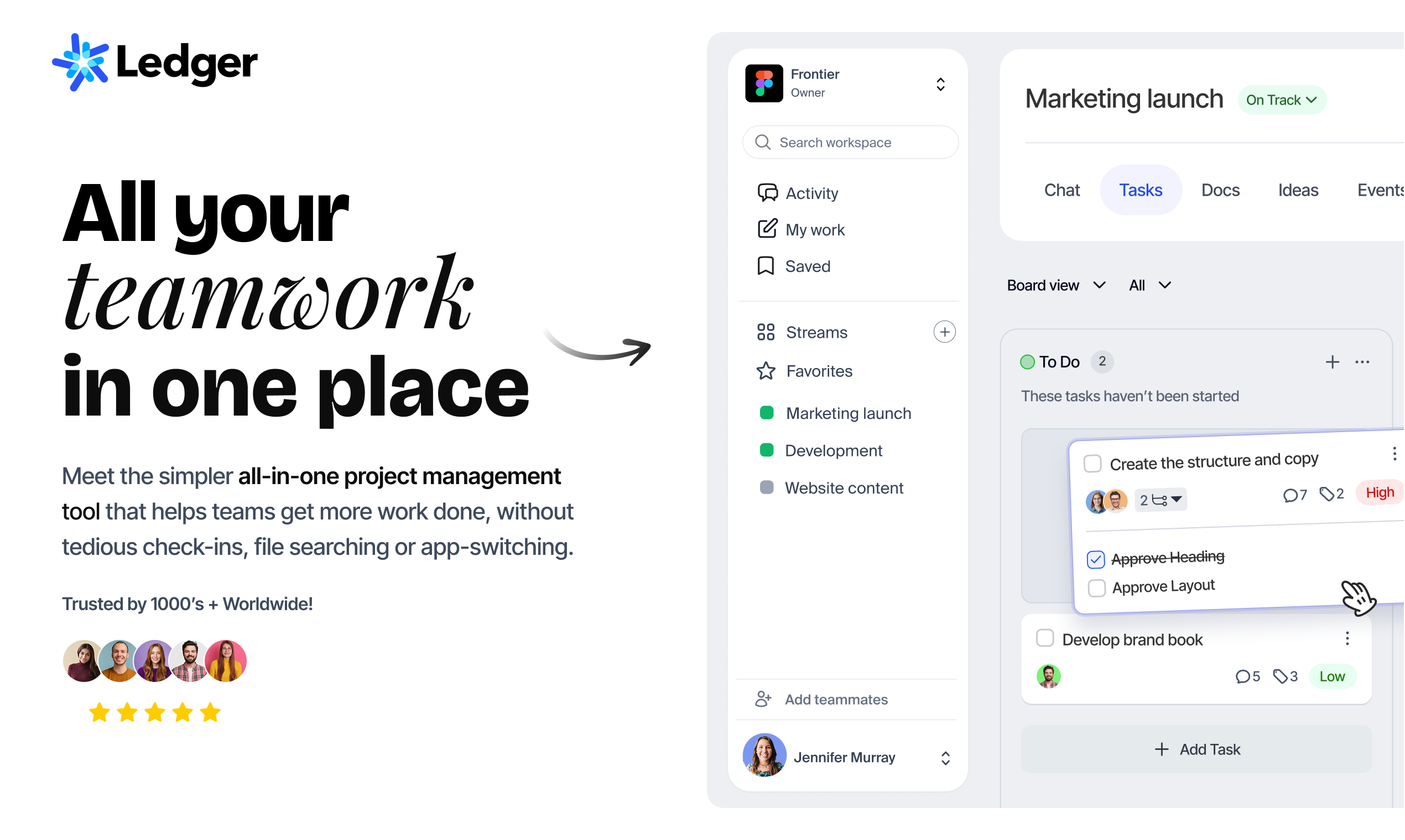 Ledger Teams All your teamwork in one place