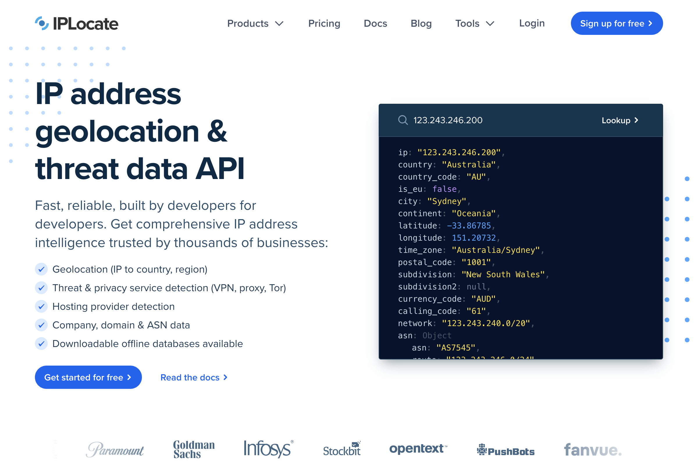 IPLocate IPLocate API