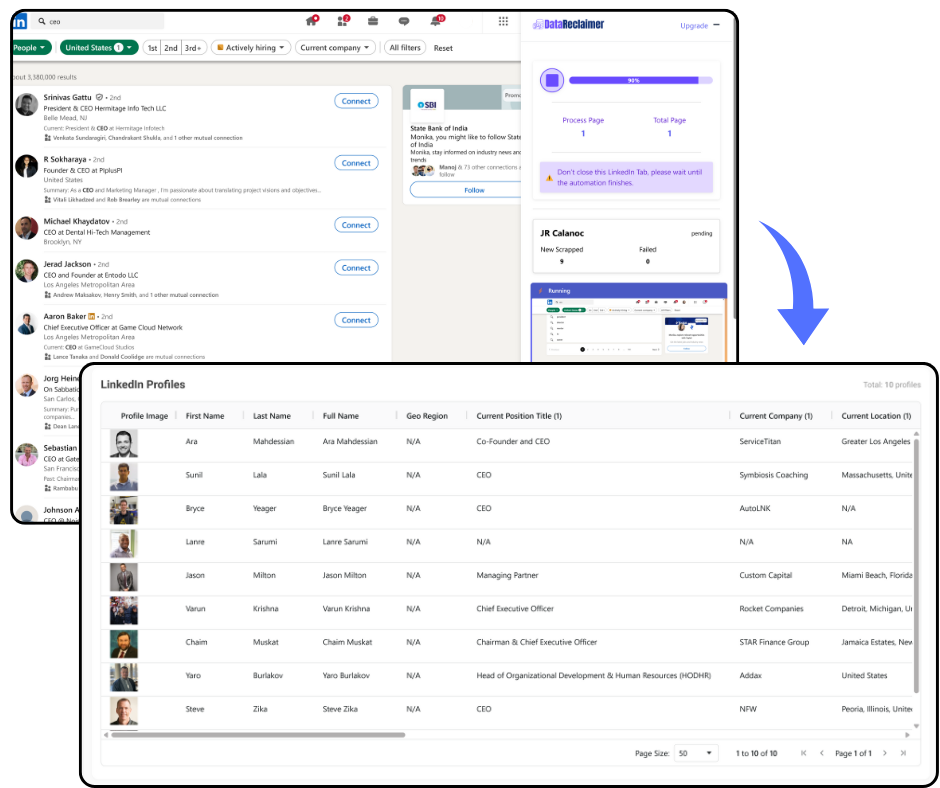 Data Reclaimer DataReclaimer UI