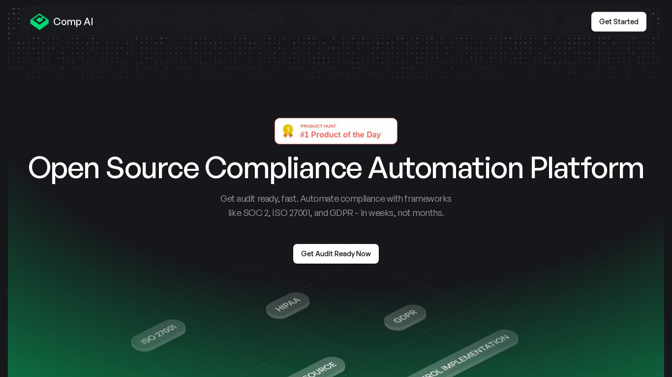 Comp AI Landing page