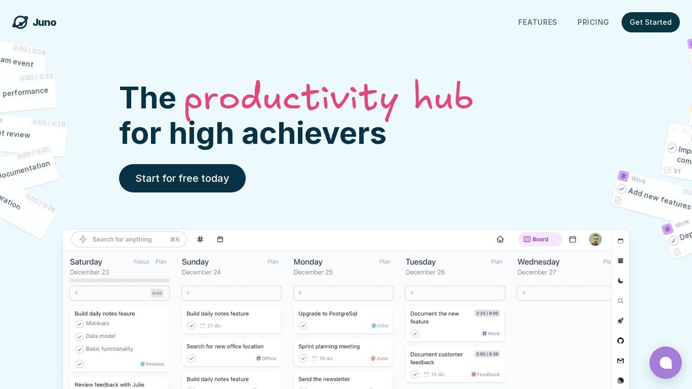 Juno.do Landing page