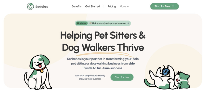 Scritches.io Landing Page