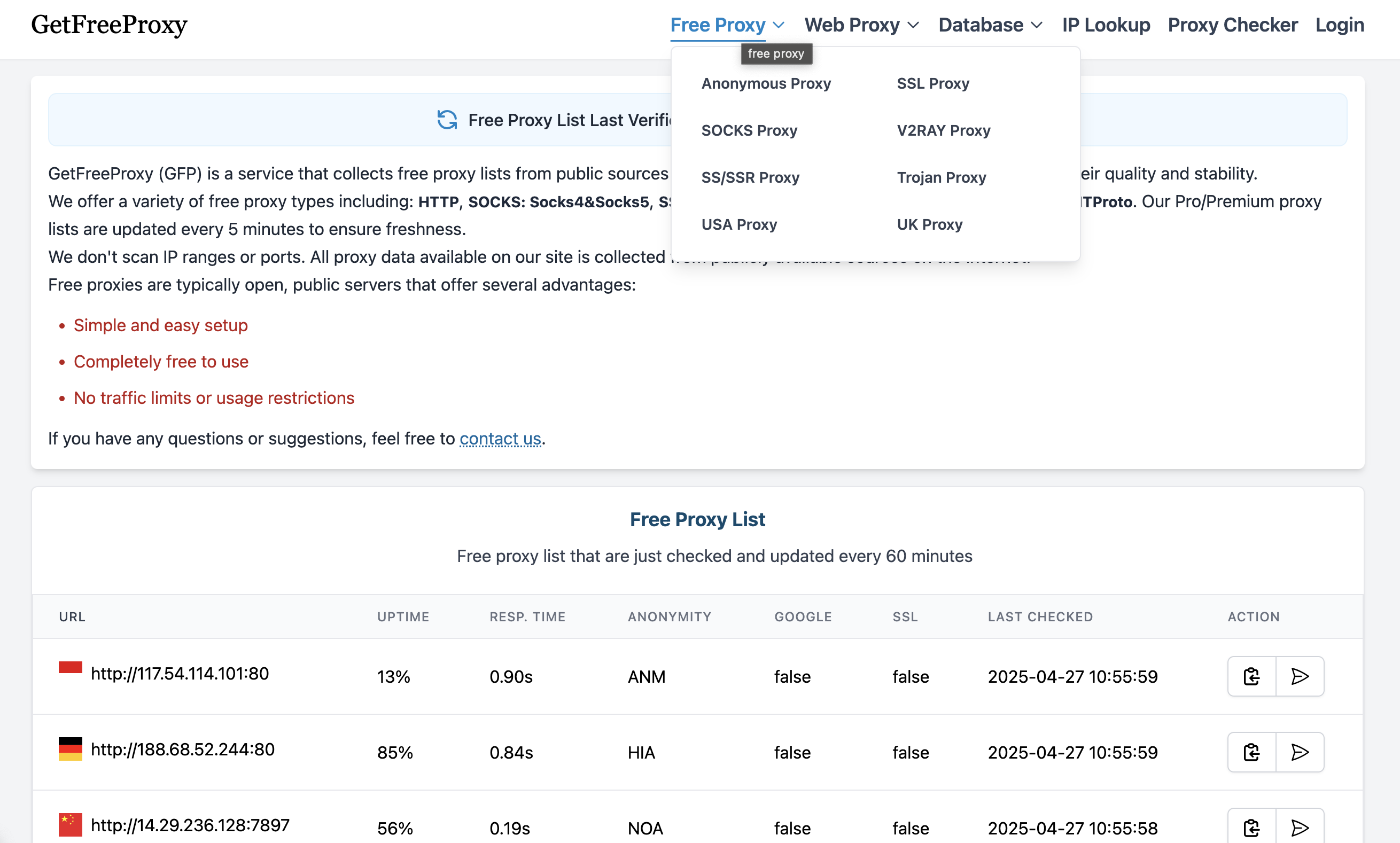 GetFreeProxy 