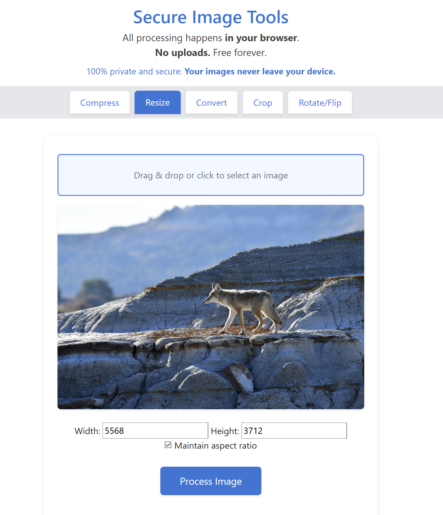 Secure Image Tools Secure Image Tools - Resize