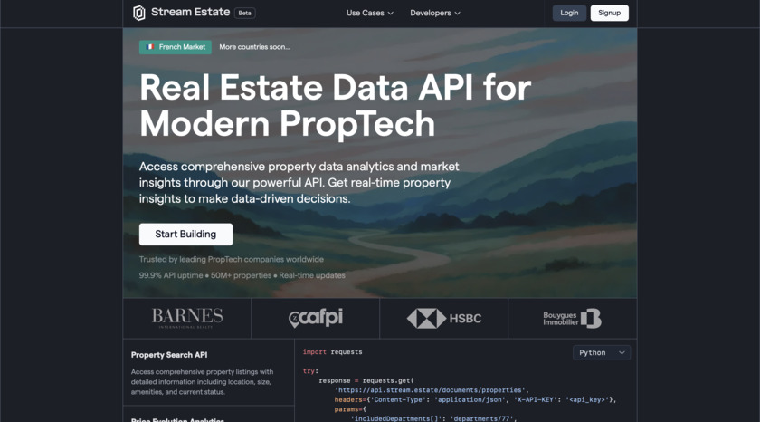 Stream.Estate Landing Page
