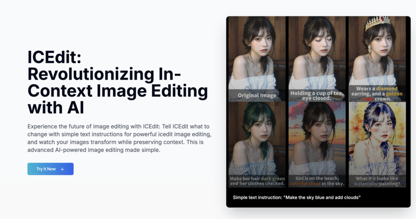 ICEdit Landing Page