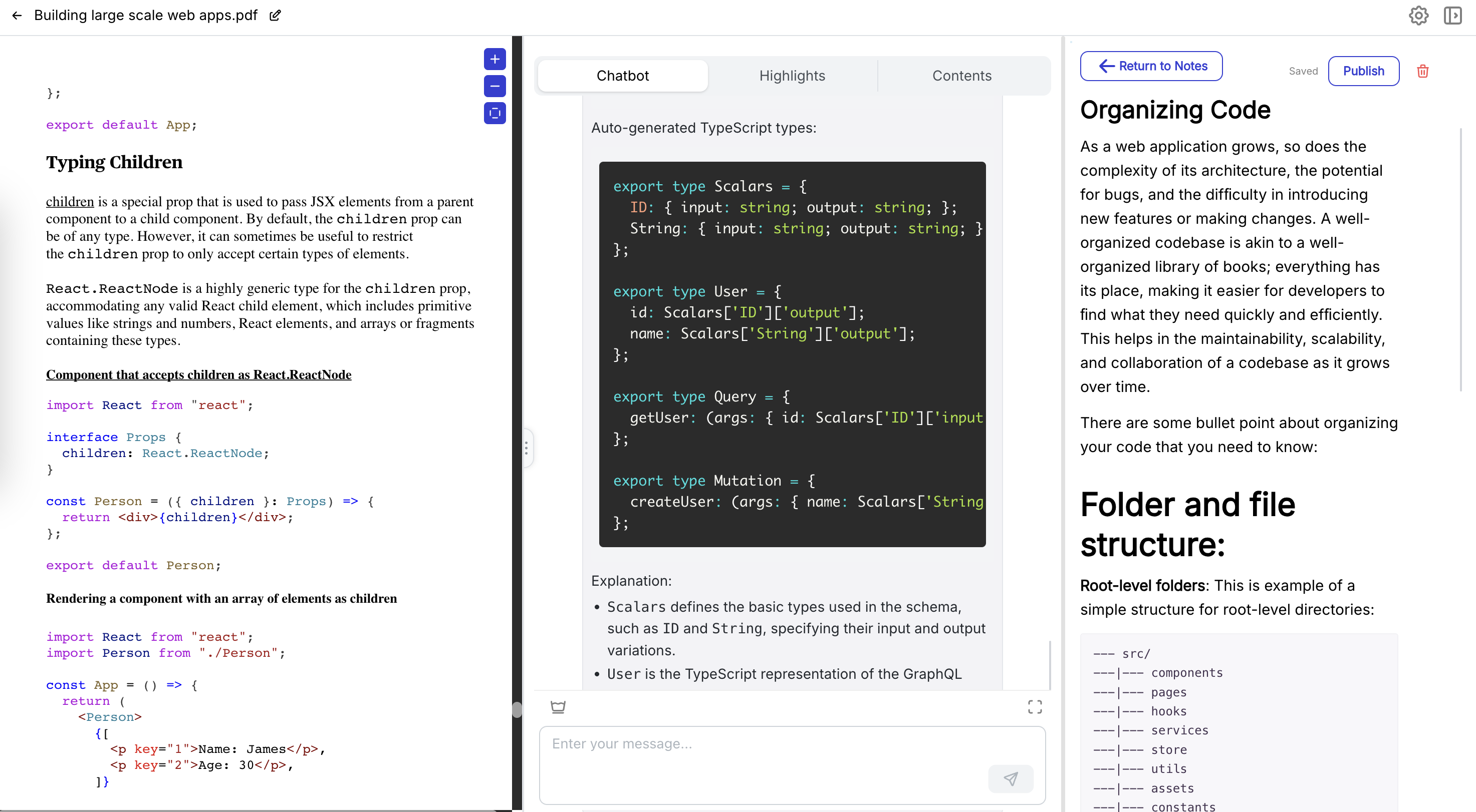 The Work Docs Chatbot and Note taking system
