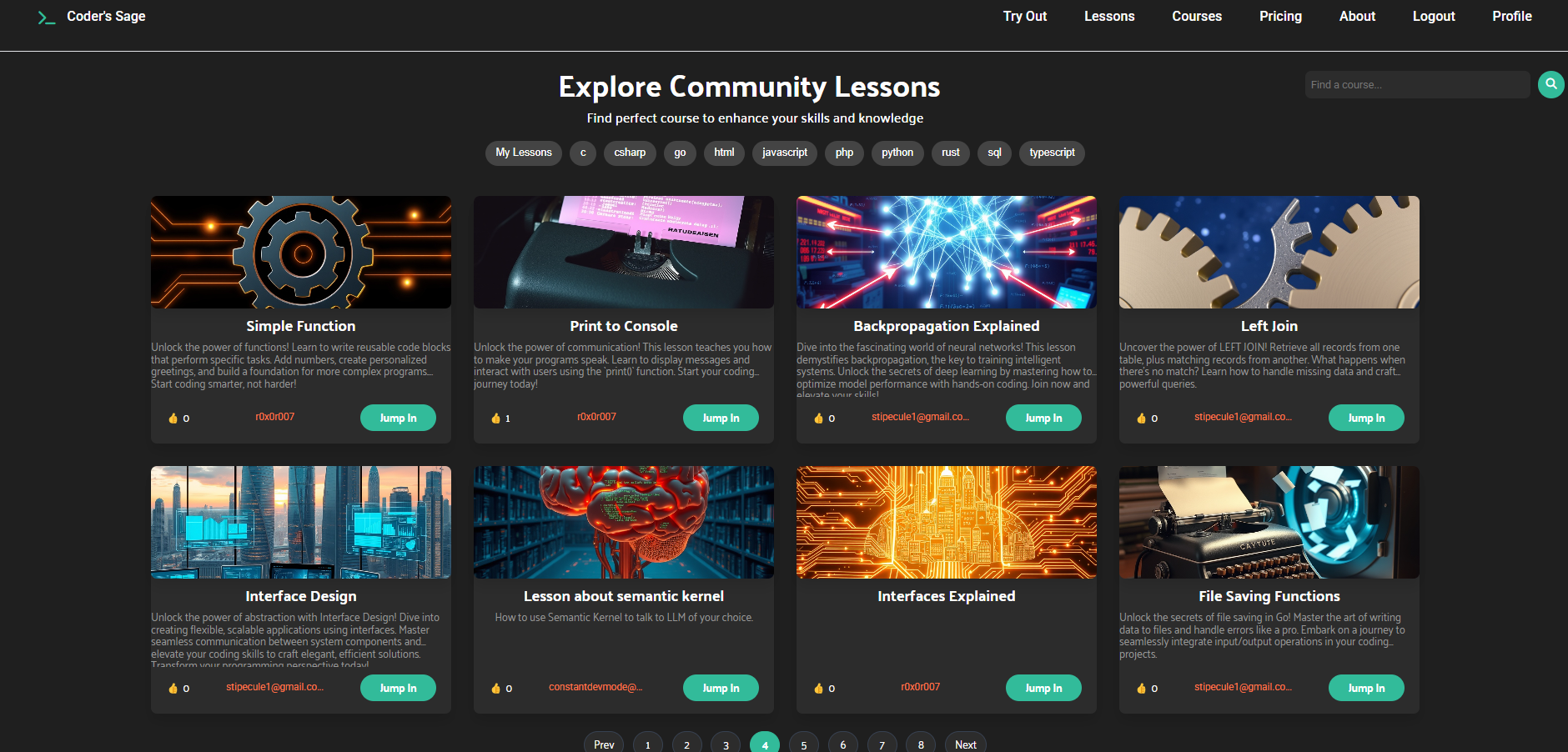 The Coders Sage Lessons Overview