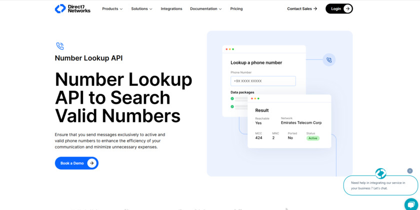 D7 NumberLookUp Landing Page