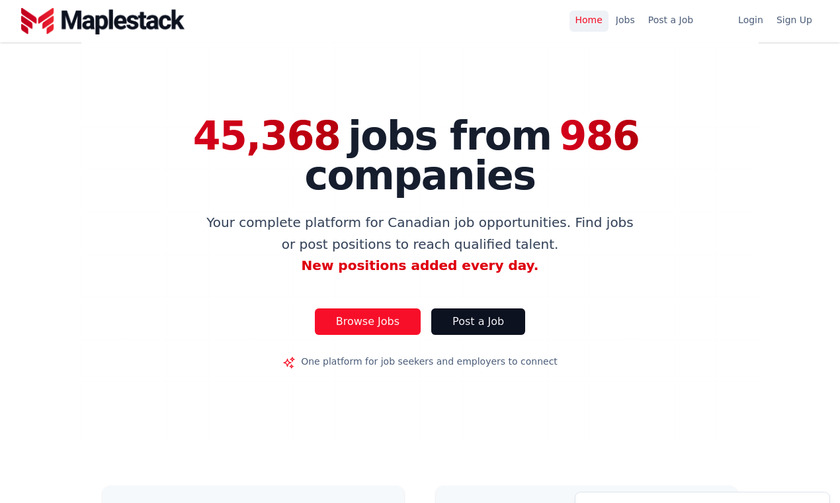 MapleStack Landing Page