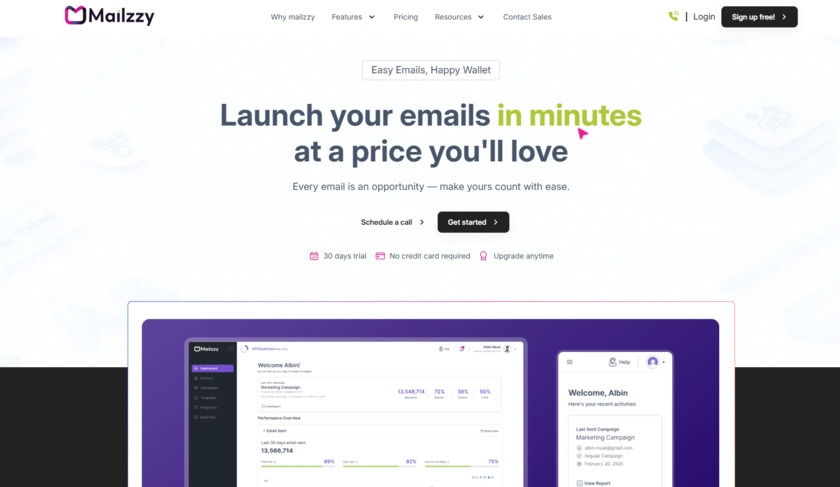Mailzzy Website Home Page Mailzzy Website Home Page
