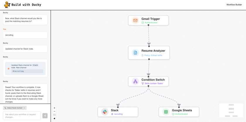 Build with Ducky Automate Resume Review