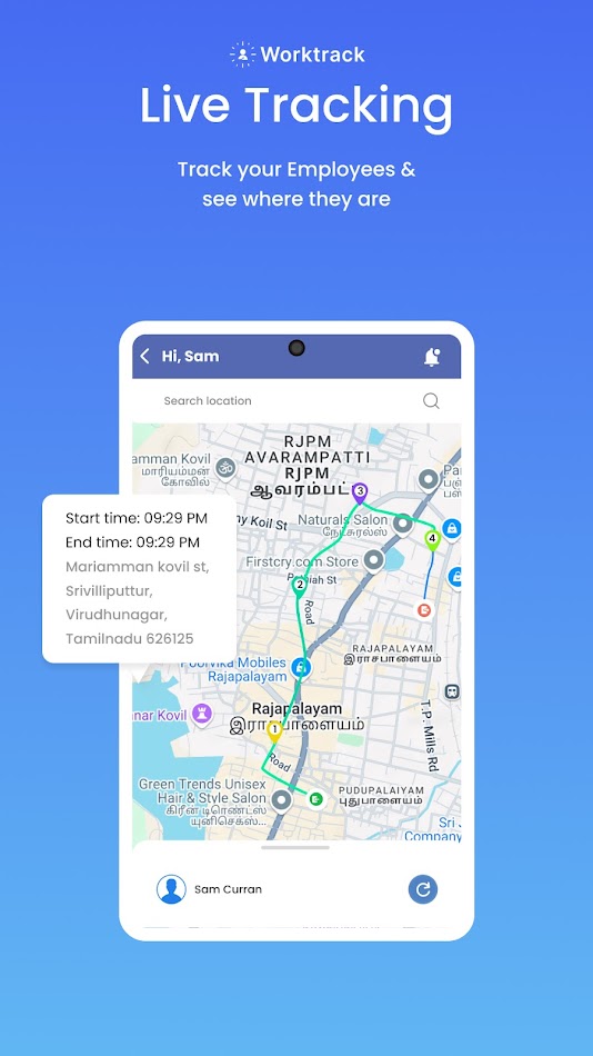 Gsus Worktrack Live location Tracking