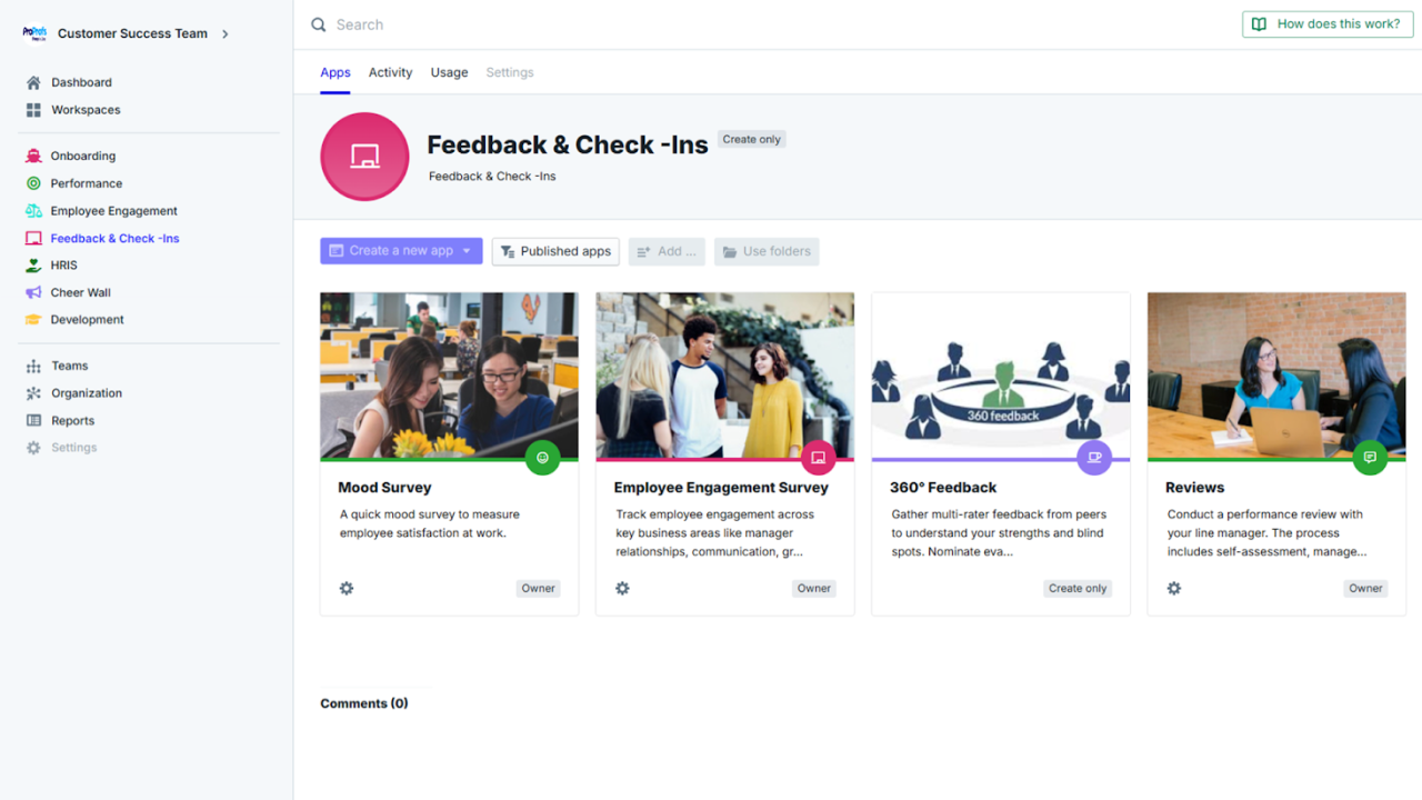 PeopleGoal Feedback & Check-ins