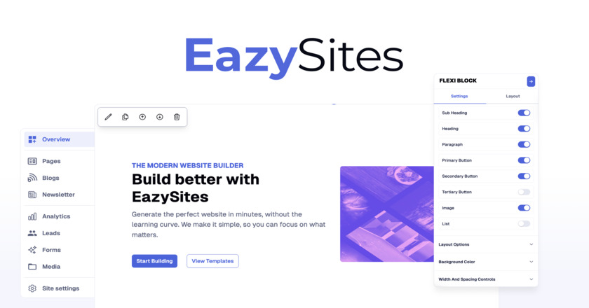 EazySites Landing Page