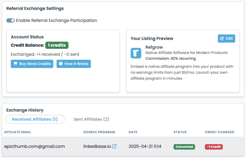 Refgrow Landing Page