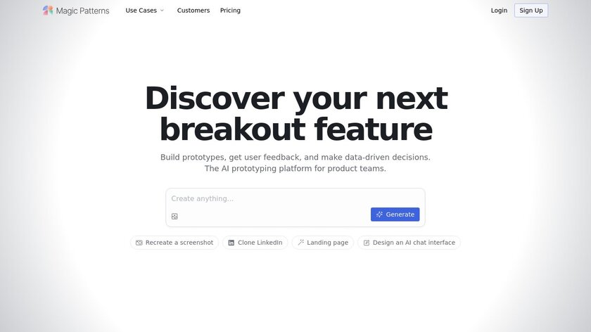 Magic Patterns Landing Page