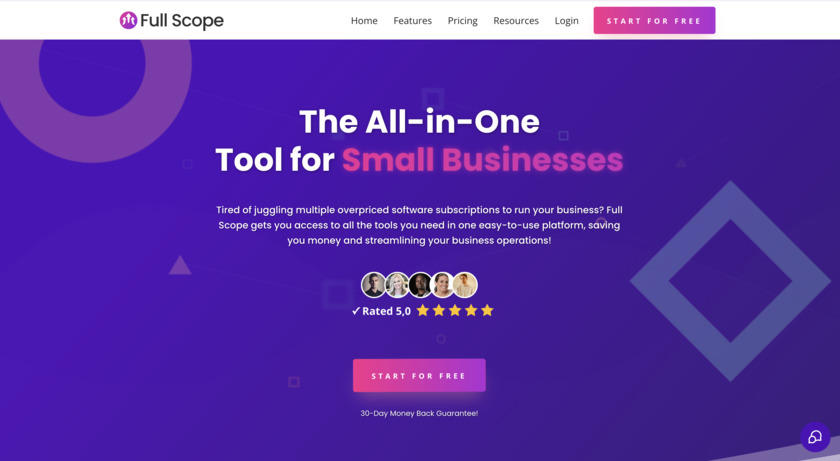 Full Scope Landing Page