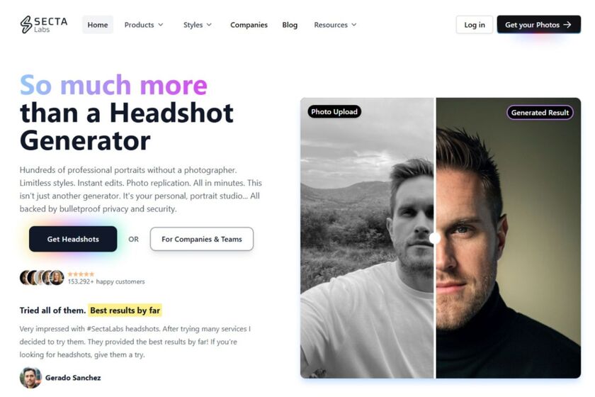Secta AI Landing Page