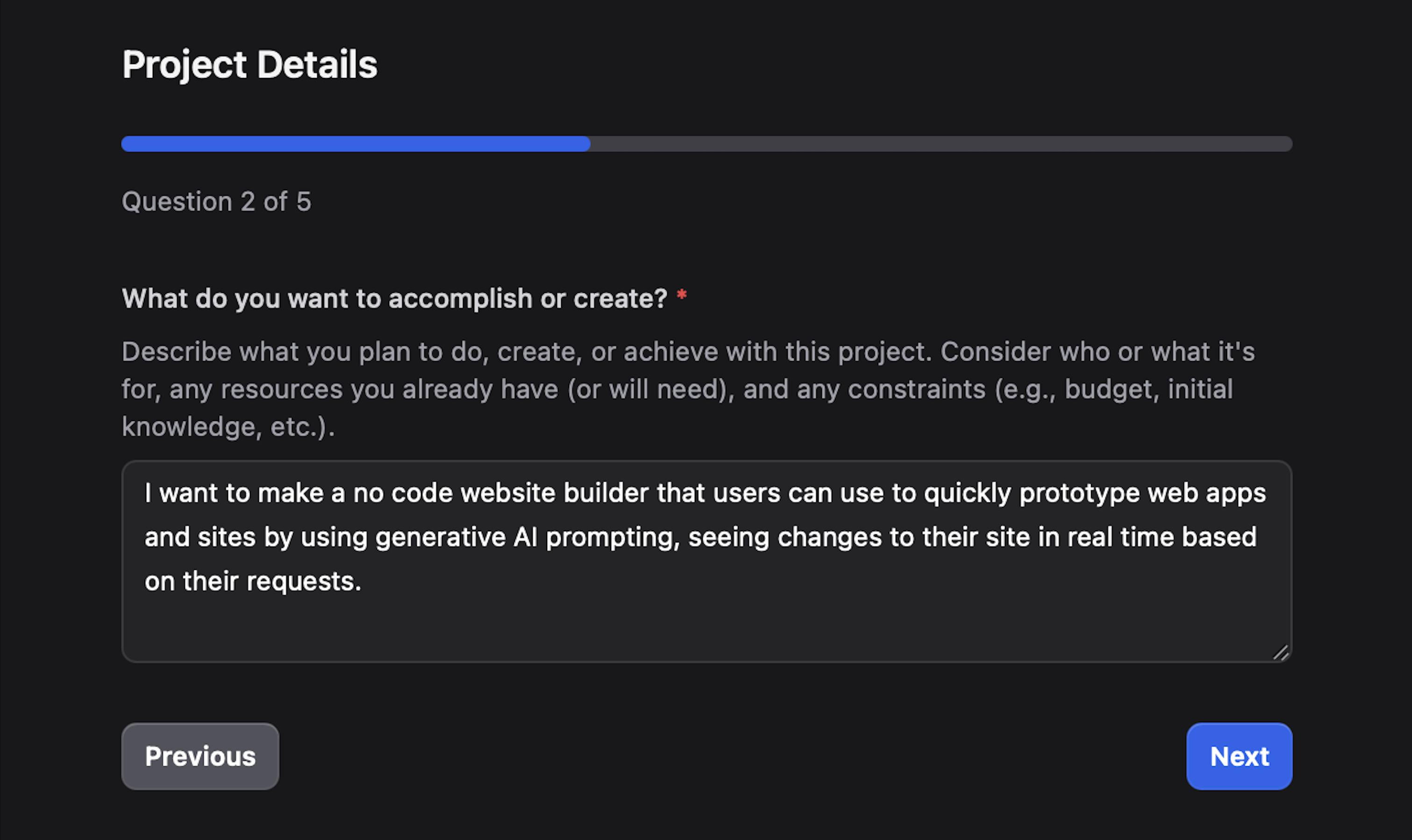 Finish UP Generate new projects with simple prompting