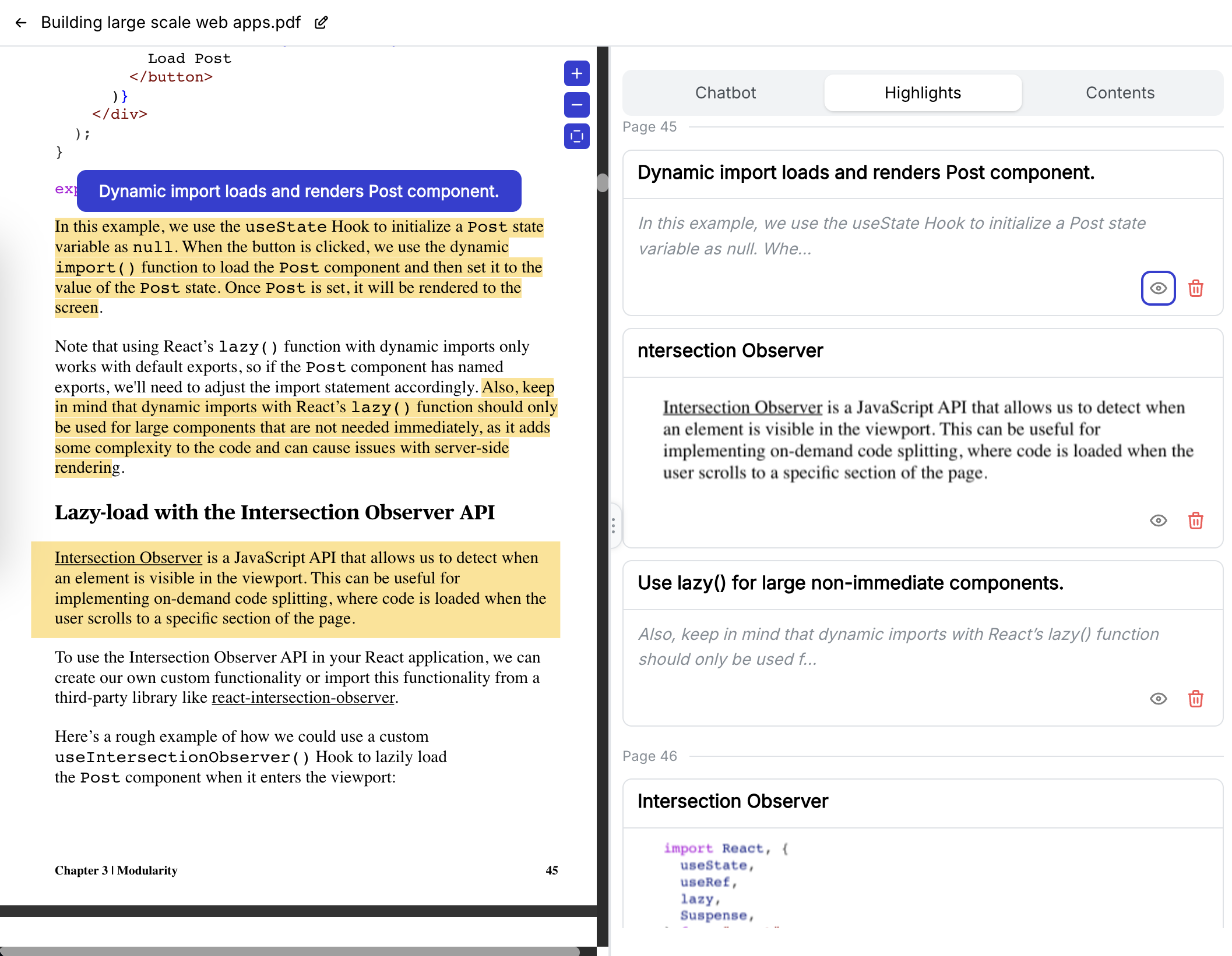 The Work Docs Highlight Feature