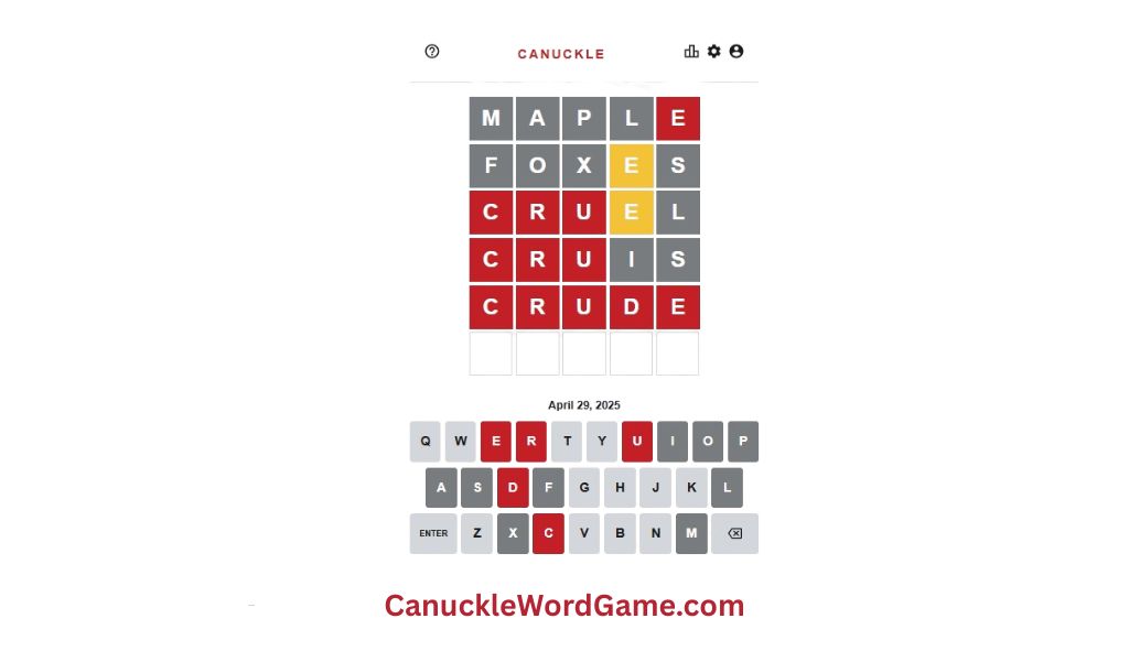 Canuckle Word Game 