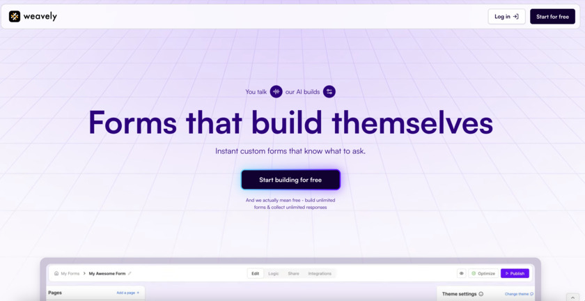 Weavely Landing Page April 2025 Weavely Landing Page April 2025