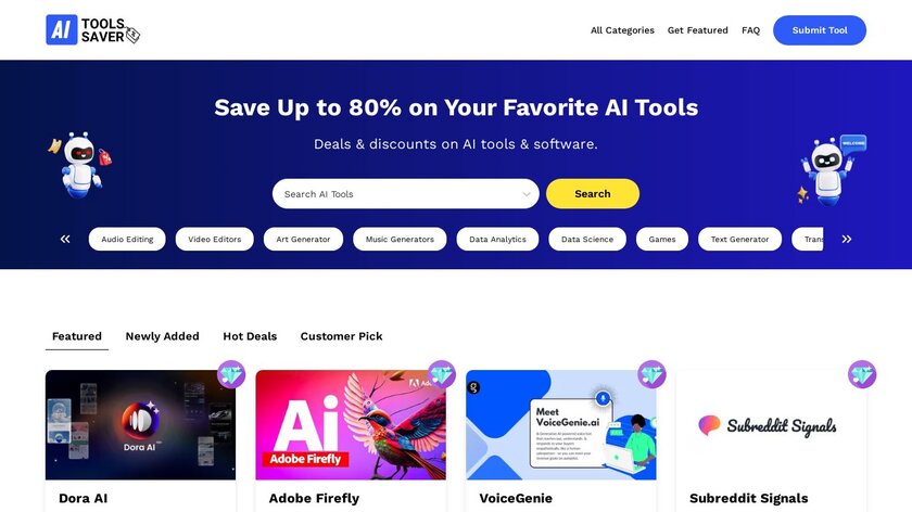 AI Tools Saver Landing Page