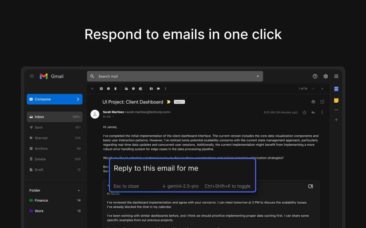 InPage AI Generate replies instantly