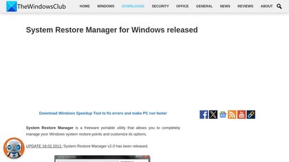 System Restore Manager image