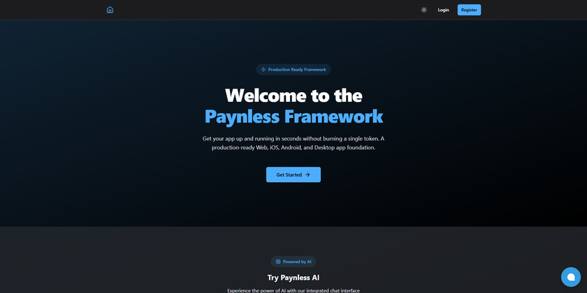 Paynless Landing Page