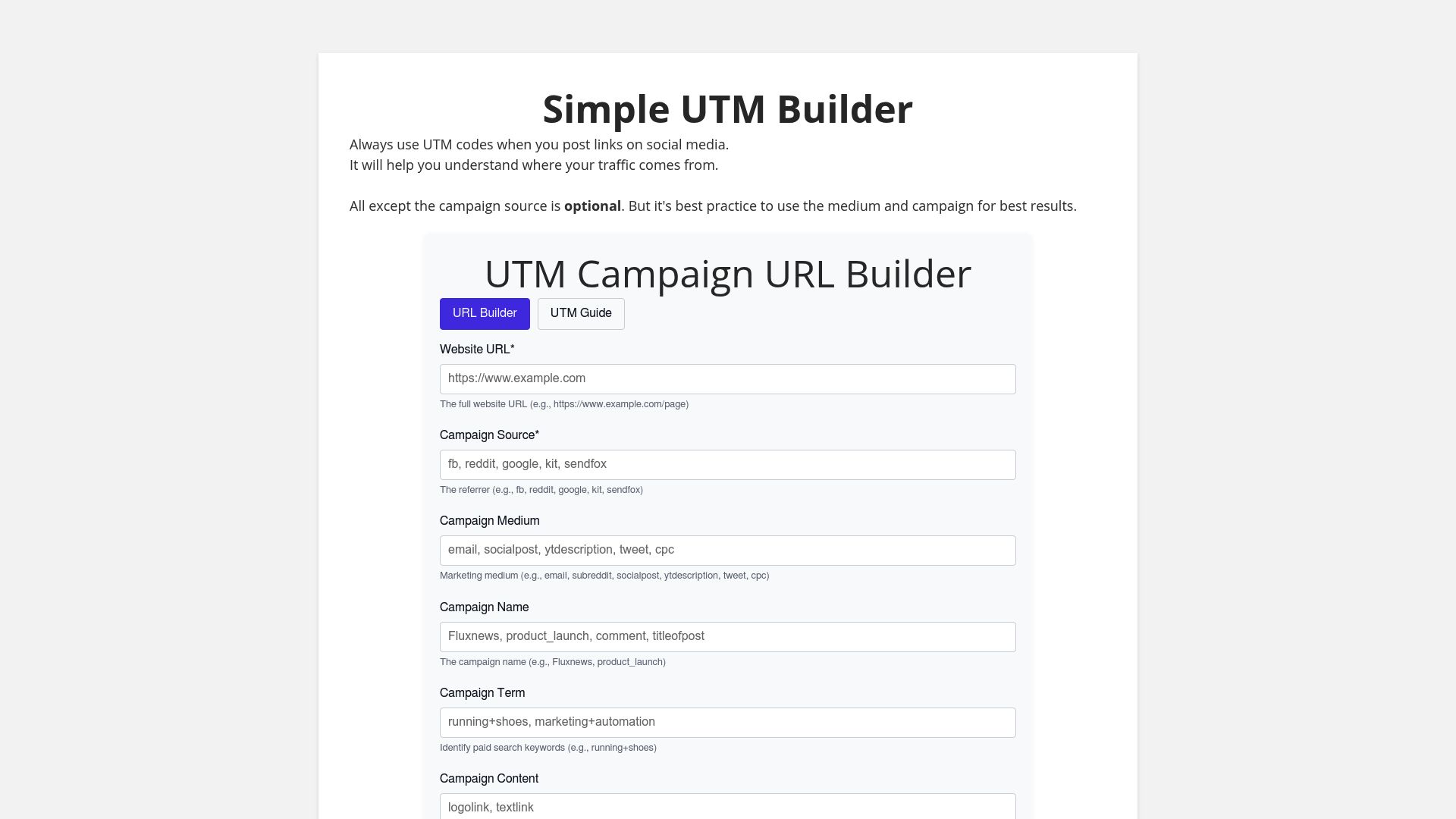 AndrewMurrayhq UTM Builder Free UTM Builder Tool