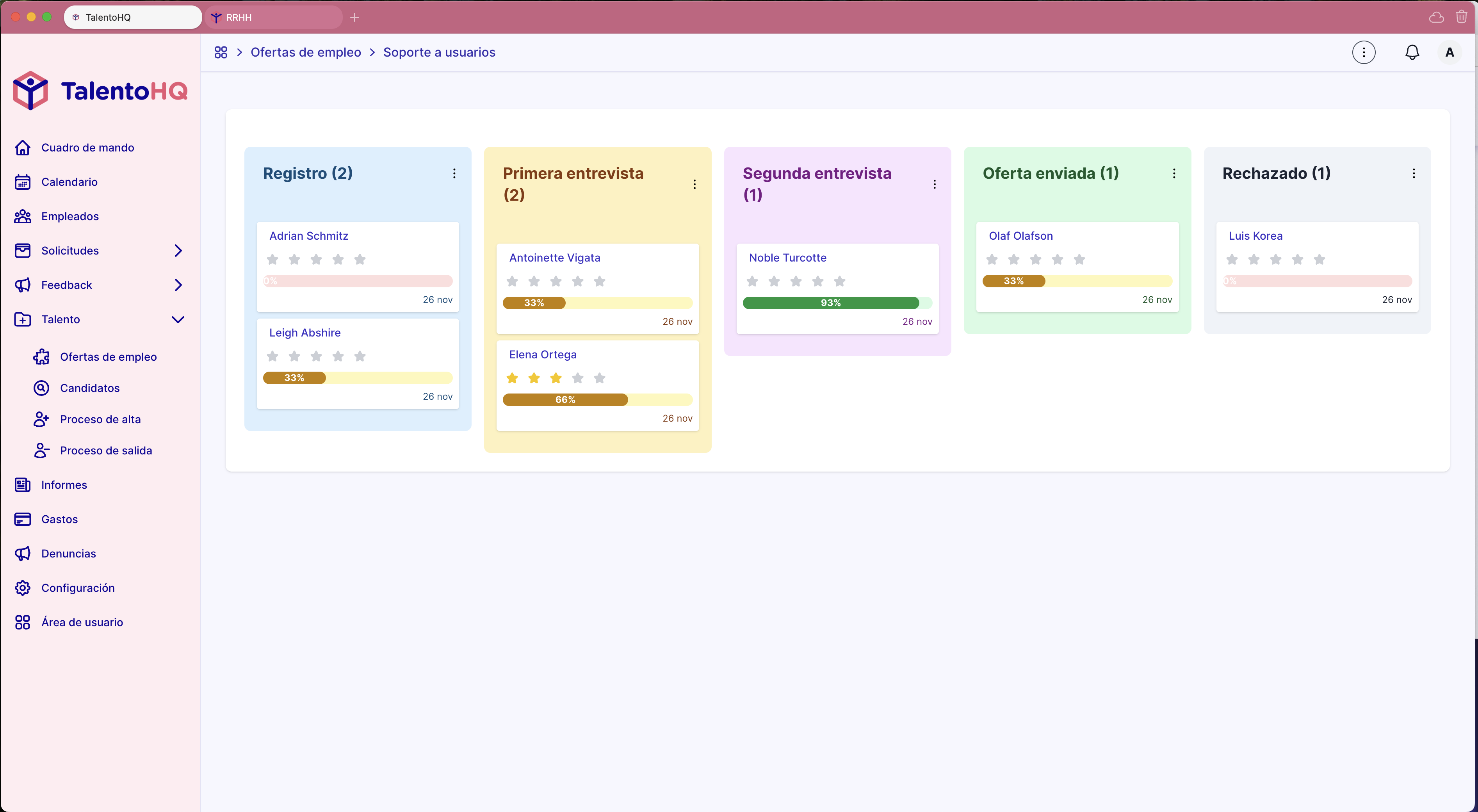 TalentoHQ Applicant Tracking System