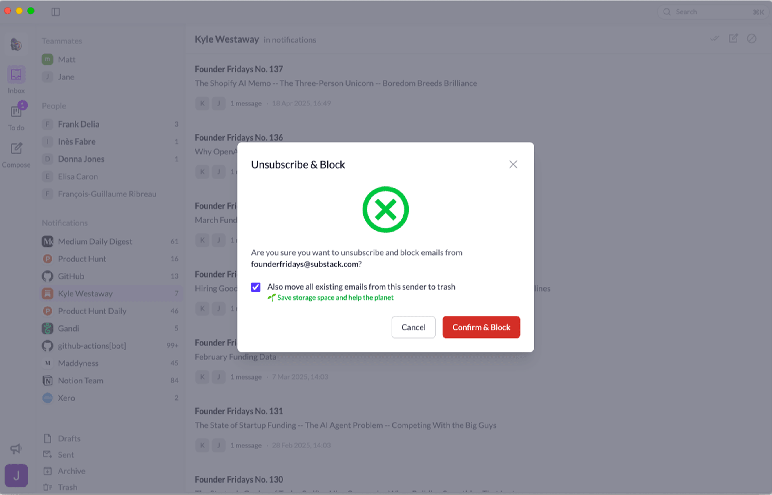 Talanoa.email Block & Unsubscribe