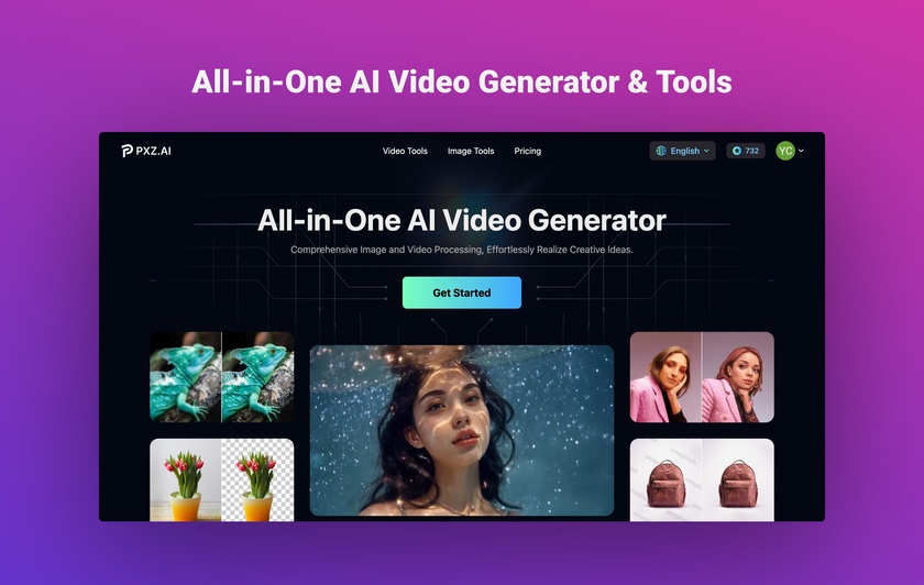 pxz.ai Landing Page