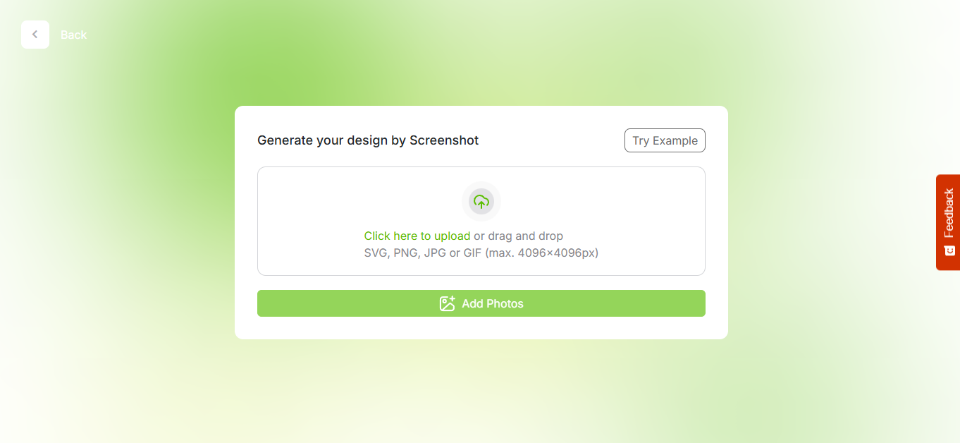 AppForceStudio Screenshot to app feature