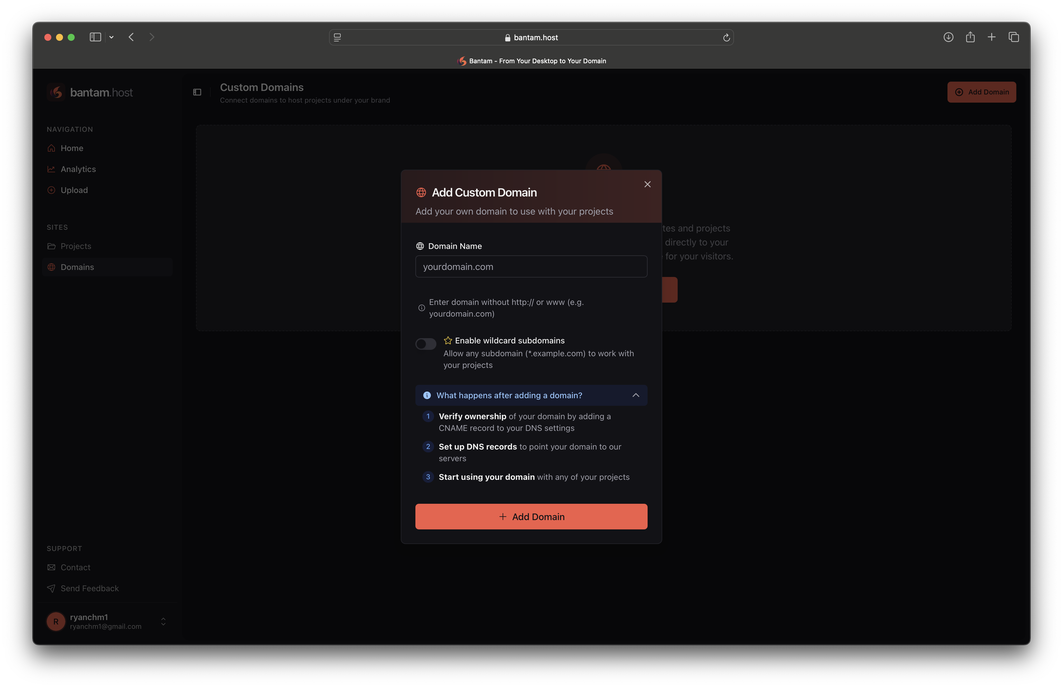 bantam.host Custom Domains