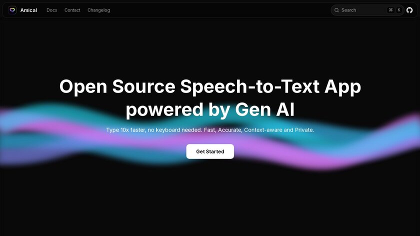 Amical.ai Landing Page