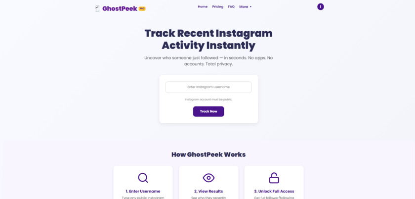 GhostPeek.io Landing Page