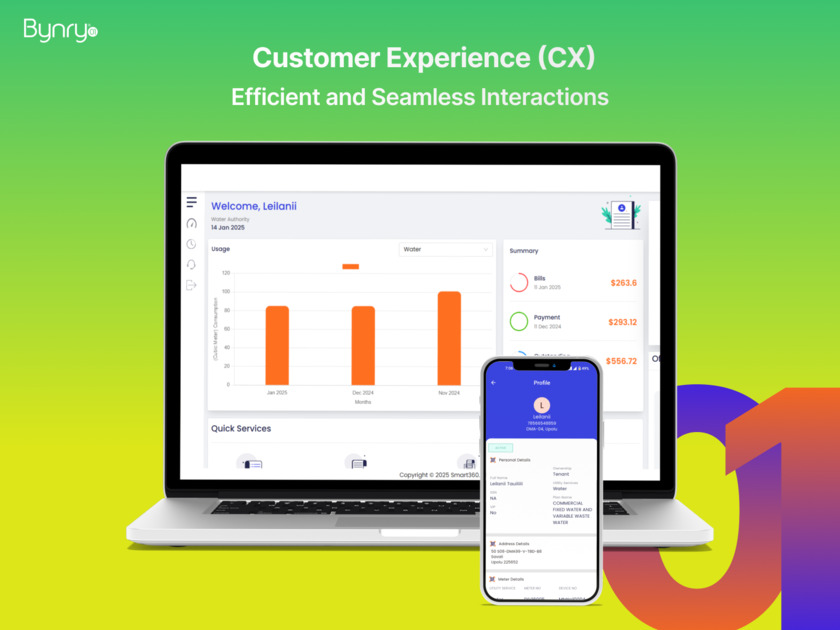 SMART360 by Bynry Landing Page
